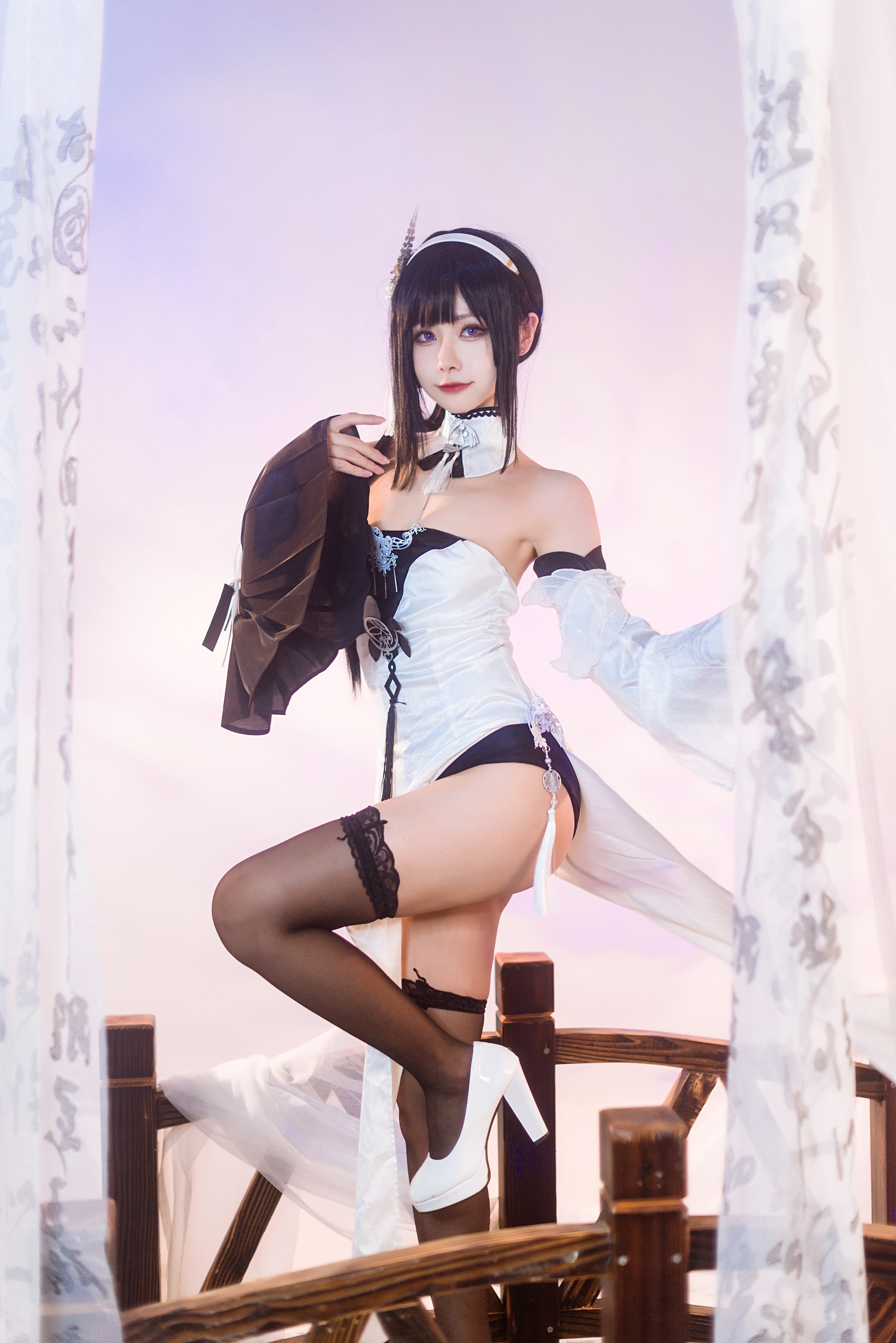 图片[1]-Momoko葵葵 – NO.032 碧蓝航线镇海 奇奢花苑[24P]-XikXak